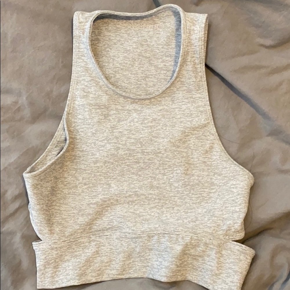 OV gray crop bra